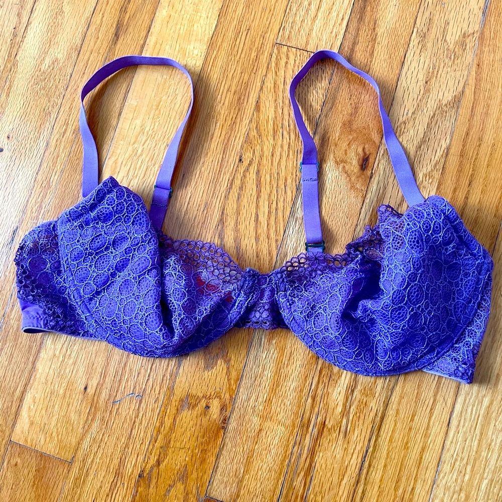 Purple Josie Natori bra sz 36D